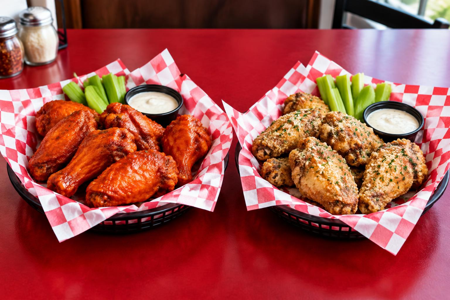 Two 6 Piece Wings & Celery orders — choose each flavor separately